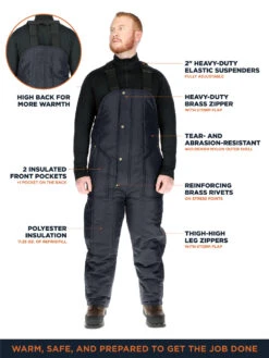 Refrigiwear Iron-Tuff® Bib Overalls -Refrigiwear 0385 Iron Tuff Bib Overalls Navy 44045.1699391791