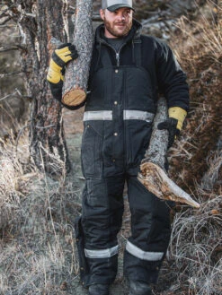 Refrigiwear Iron-Tuff® Enhanced Visibility Bib Overalls -Refrigiwear 0386 action 99867.1699394969