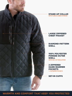 Refrigiwear EnduraQuilt Diamond Quilted Puffer Jacket -Refrigiwear 0444 Men s Insulated Diamond Quilted Jacket 25091.1702488609