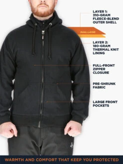 Refrigiwear Thermal Lined Sweatshirt -Refrigiwear 0487 Thermal Knit Lined Hoodie 60578.1682359425