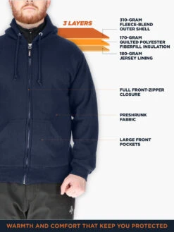 Refrigiwear Insulated Quilted Sweatshirt -Refrigiwear 0488 Insulated Quilted Sweatshirt Blue 49421.1699395287