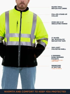 Refrigiwear HiVis Insulated Softshell Jacket 20 Refrigiwear HiVis Insulated Softshell Jacket -Refrigiwear 0496 RefrigiWear Mens High Visibility Insulated Softshell Jacket with Reflective Tape 1 06996.1693487894