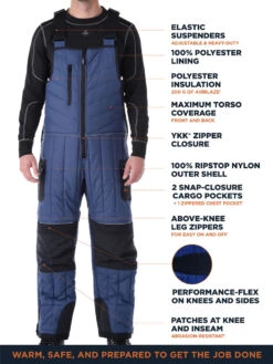 Refrigiwear Frostline® Bib Overalls -Refrigiwear 7120 Men s Frostline Insulated Bib Overalls with Performance Flex 23666.1699393482