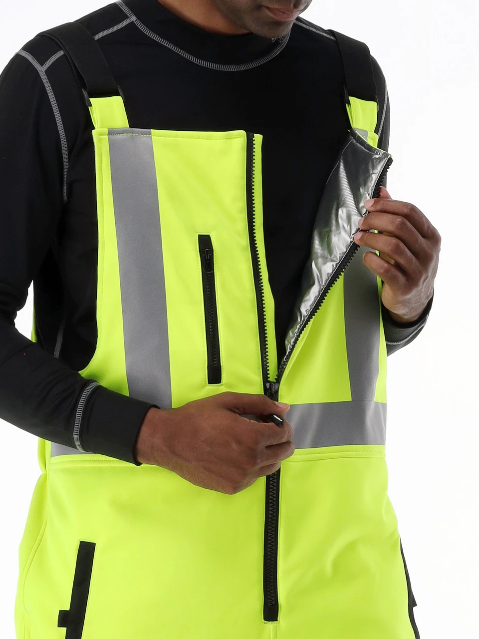 Refrigiwear HiVis Insulated Softshell High Bib Overalls 5 Refrigiwear HiVis Insulated Softshell High Bib Overalls - Image 5