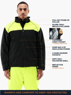 Refrigiwear Two-Tone HiVis Insulated Jacket -Refrigiwear 8220 twotone Hivis Inulated Softshell Jacket 97680.1682361526