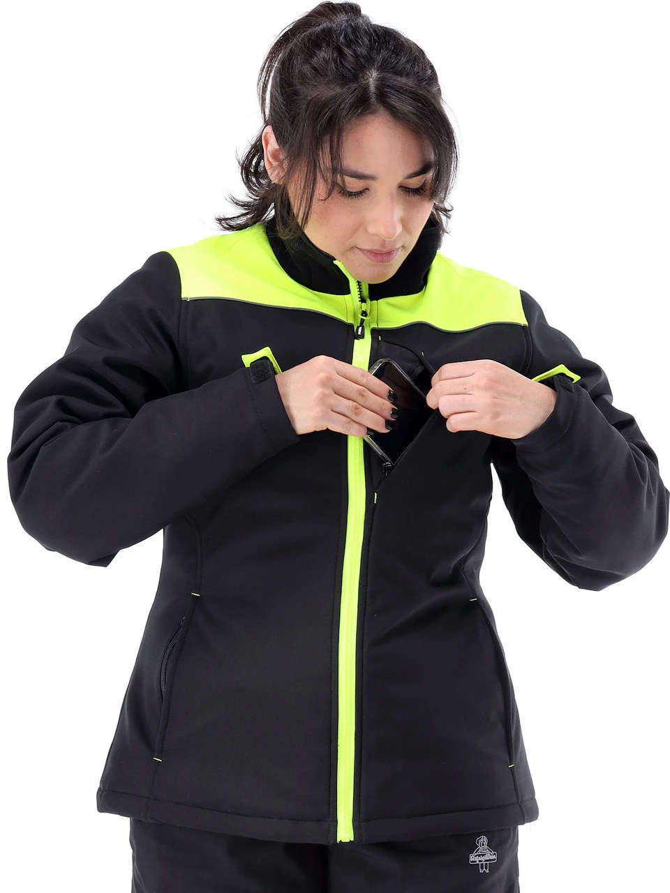 Refrigiwear Women's Two-Tone HiVis Insulated Softshell Jacket 5 Refrigiwear Women's Two-Tone HiVis Insulated Softshell Jacket - Image 5
