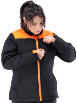 Refrigiwear Women's Two-Tone HiVis Insulated Softshell Jacket 30 Refrigiwear Women's Two-Tone HiVis Insulated Softshell Jacket -Refrigiwear 8593HVO front pocket 14832.1690222657