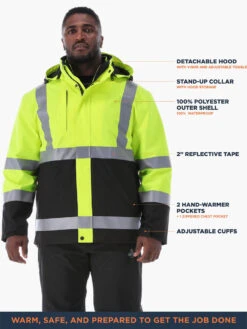 Refrigiwear HiVis 3-in-1 Rainwear Jacket -Refrigiwear 9178 Hivis 3n1 Rainwear Jacket 95985.1693488283