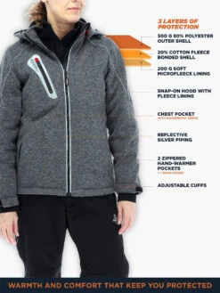 Refrigiwear Women's Extreme Sweater Jacket -Refrigiwear 9480 W Extreme Fleece Lined Extreme Sweater 90759.1682362124