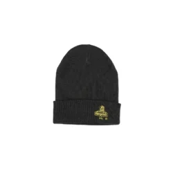 RefrigiWear Soft Acrylic Knit Moisture Wicking Winter Watch Cap (Black With Gold Logo, One Size Fits All)