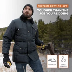 RefrigiWear Men's Iron-Tuff Jackoat Insulated Workwear Jacket With Fleece Collar -Refrigiwear GUEST 0c112469 6b3c 414e b487 09b8bcfbfa0e