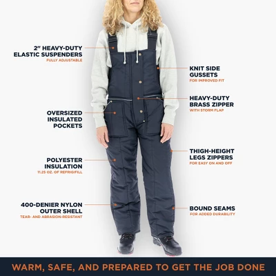 RefrigiWear Women's Iron-Tuff Insulated Bib Overalls 2 RefrigiWear Women's Iron-Tuff Insulated Bib Overalls - Image 2
