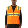 RefrigiWear Hi Vis Safety Orange Work Vest