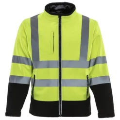 RefrigiWear Men's High Visibility Softshell Safety Jacket With Reflective Tape -Refrigiwear GUEST 4500b064 9ed9 40d4 87ae 946b1dff47ae