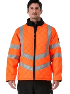 RefrigiWear HiVis Insulated Diamond Quilted Water Repellent Jacket
