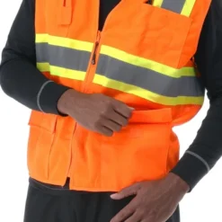 RefrigiWear Hi Vis Safety Orange Work Vest -Refrigiwear GUEST 645bb3af 77d5 4088 8bc3 0b4b0c834387
