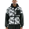 RefrigiWear Men’s Camo Diamond-Quilted Insulated Softshell Hooded Jacket