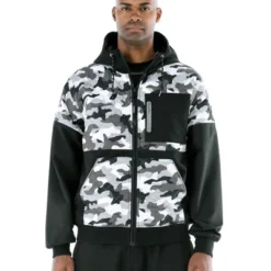 RefrigiWear Men’s Camo Diamond-Quilted Insulated Softshell Hooded Jacket
