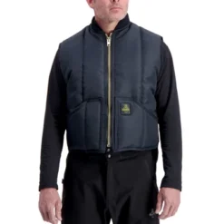 RefrigiWear Men's Iron-Tuff Water-Resistant Insulated Vest -50F Cold Protection