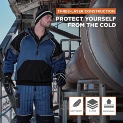 RefrigiWear Mens Frostline Pullover Sweatshirt Insulated Hoodie With Fleece Hood -Refrigiwear GUEST 7dc37c80 88c2 46a2 a5d2 e53e014546fd