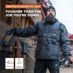 RefrigiWear Mens Insulated Iron-Tuff Siberian Workwear Jacket With Fleece Collar -Refrigiwear GUEST 811350b6 cef7 4443 b629 14cc6dbbda92