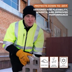 RefrigiWear Mens High Visibility Insulated Softshell Jacket With Reflective Tape -Refrigiwear GUEST 813667bf 69ef 486f ae9b 9852525da67b