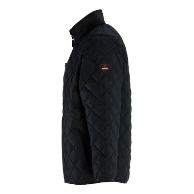 RefrigiWear Men's Insulated Diamond Quilted Jacket With Fleece Lined Collar 3 RefrigiWear Men's Insulated Diamond Quilted Jacket With Fleece Lined Collar - Image 3