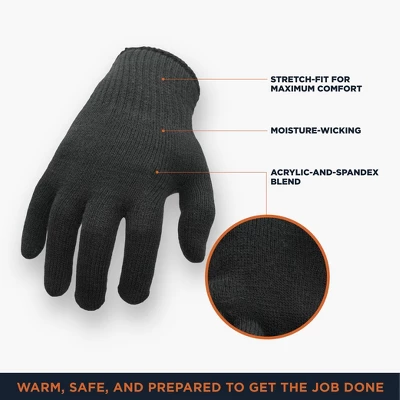 RefrigiWear Moisture Wicking Stretch Fit Glove Liners Black (Pack Of 12 Pairs) 2 RefrigiWear Moisture Wicking Stretch Fit Glove Liners Black (Pack Of 12 Pairs) - Image 2