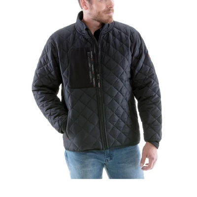 RefrigiWear Men's Insulated Diamond Quilted Jacket With Fleece Lined Collar 6 RefrigiWear Men's Insulated Diamond Quilted Jacket With Fleece Lined Collar - Image 6