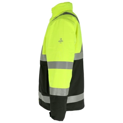 RefrigiWear Men's HiVis 3-in-1 Insulated Rainwear Systems Jacket - ANSI Class 2 4 RefrigiWear Men's HiVis 3-in-1 Insulated Rainwear Systems Jacket - ANSI Class 2 - Image 4