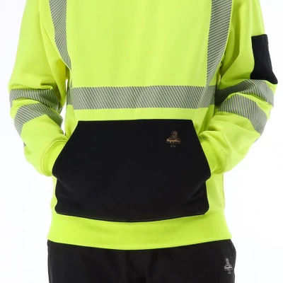 RefrigiWear High Visibility Hi Vis ANSI Type R, Class 3 Breathable Safety Crewneck Sweatshirt 4 RefrigiWear High Visibility Hi Vis ANSI Type R, Class 3 Breathable Safety Crewneck Sweatshirt - Image 4