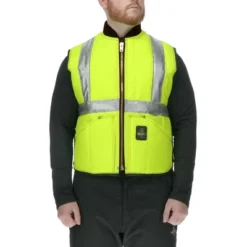 RefrigiWear Iron-Tuff High Visibility Insulated Safety Vest With Reflective Tape