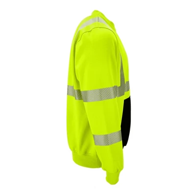 RefrigiWear High Visibility Hi Vis ANSI Type R, Class 3 Breathable Safety Crewneck Sweatshirt 6 RefrigiWear High Visibility Hi Vis ANSI Type R, Class 3 Breathable Safety Crewneck Sweatshirt - Image 6