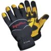 Refrigiwear Cold Protection Gloves, Fleece Lining, Knit Wrist Cuff, Black/Gold, 2XL, PR 1