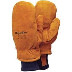 Refrigiwear Leather Gloves: L ( 9 ), -20 Deg. F Min Temp, Standard, Drivers Glove, Cowhide, Wing Thumb, 1 PR