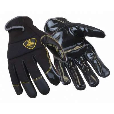 Refrigiwear Mechanics Gloves: L ( 9 ), -10°F Min Temp, Silicone, Slip-On Cuff, Black, 1 PR 1 Refrigiwear Mechanics Gloves: L ( 9 ), -10°F Min Temp, Silicone, Slip-On Cuff, Black, 1 PR
